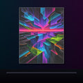 Prismatic Fault Garden original KOSVYRE poster displayed in a dark psychedelic gallery setting