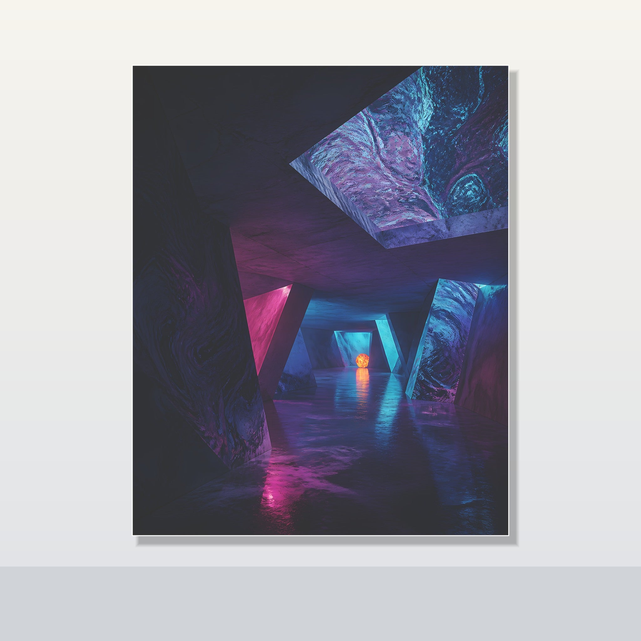 Prismatic Service Tunnel original KOSVYRE poster shown on a clean unframed display