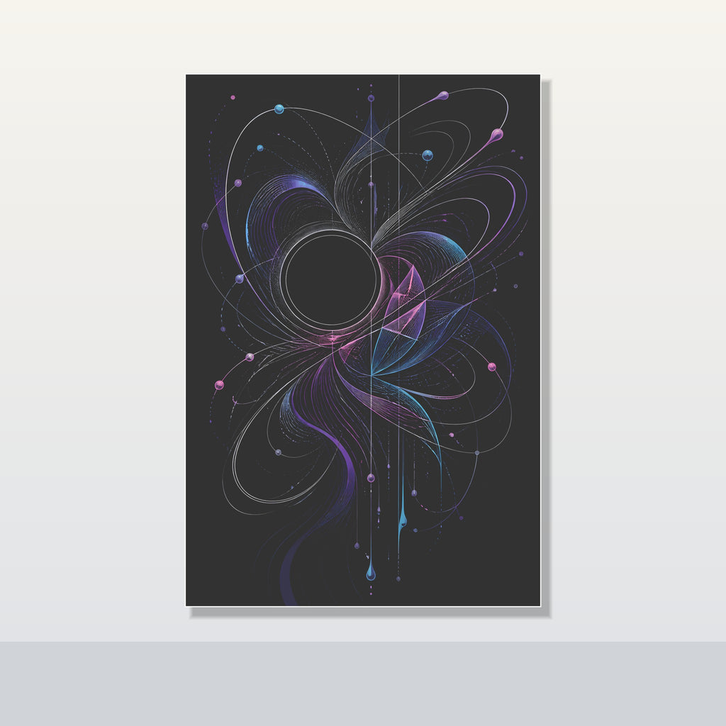 Quiet Orbit Bloom original KOSVYRE poster shown on a clean unframed display
