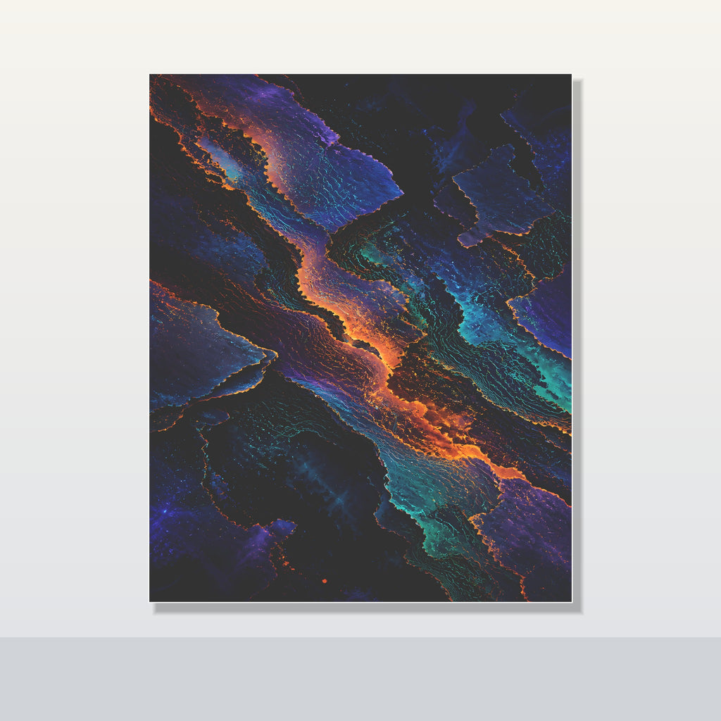 Radiant Cartographic Scar original KOSVYRE poster shown on a clean unframed display