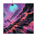 Raster Moon Quarry original KOSVYRE art print displayed with binder clips