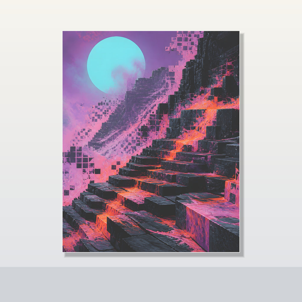 Raster Moon Quarry original KOSVYRE poster shown on a clean unframed display