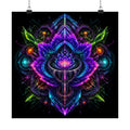 Recursion Engine Bloom original KOSVYRE art print displayed with binder clips