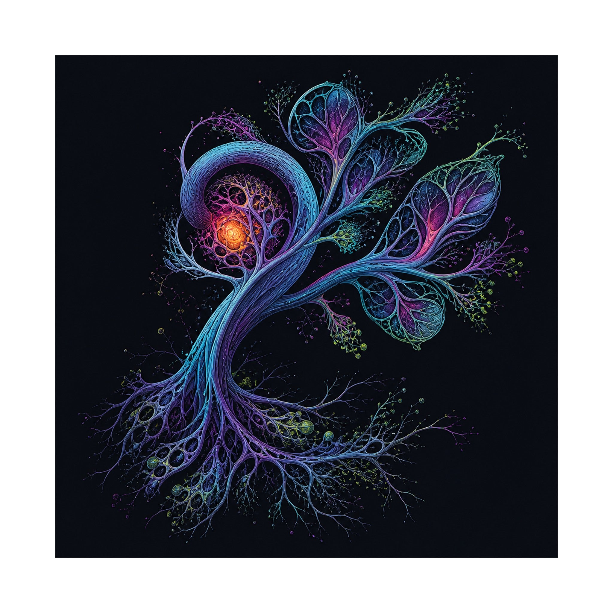 Recursive Botany original KOSVYRE art print shown on a clean white display