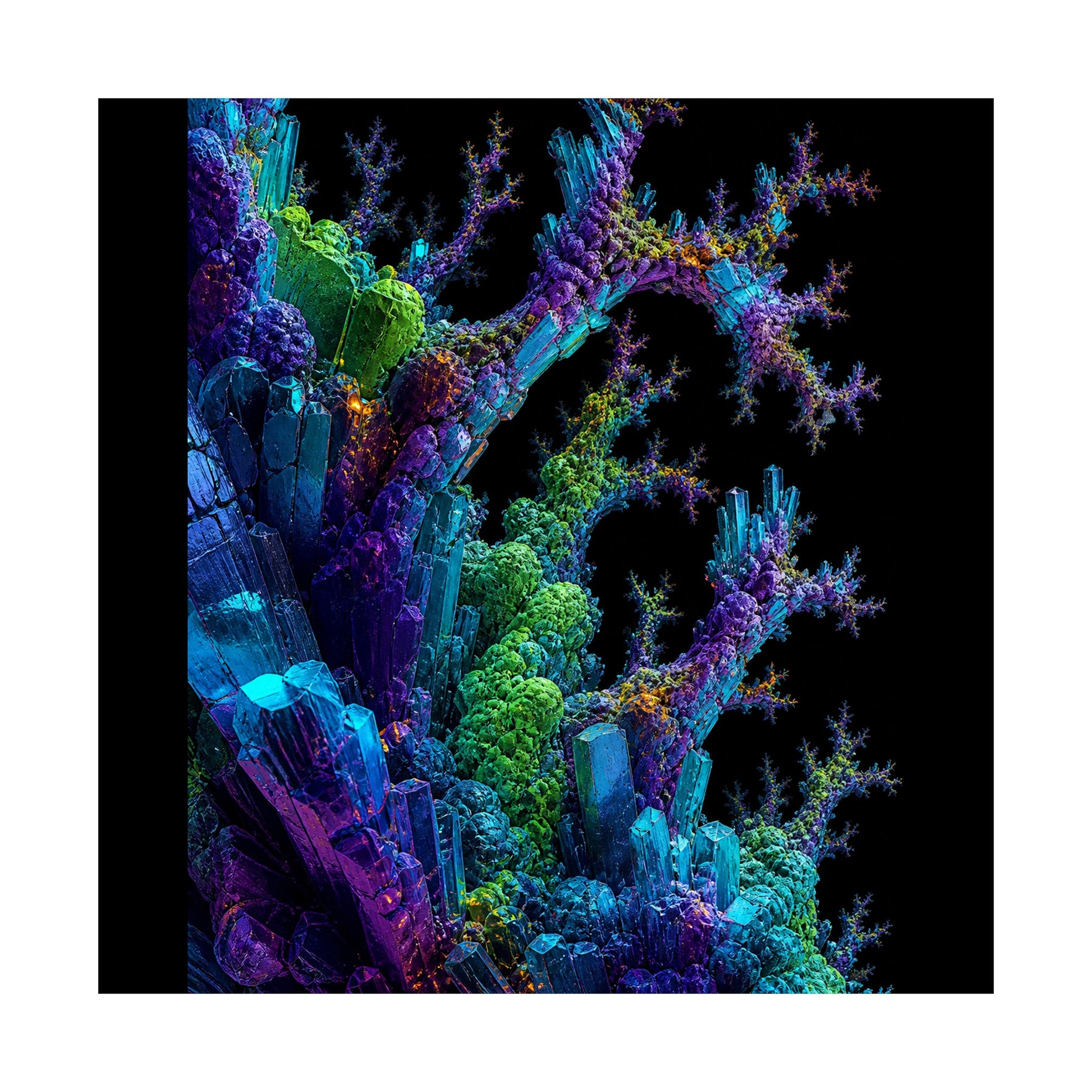 Recursive Mineral Choir original KOSVYRE art print shown on a clean white display