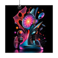 Retro Signal Bloom original KOSVYRE art print displayed with binder clips