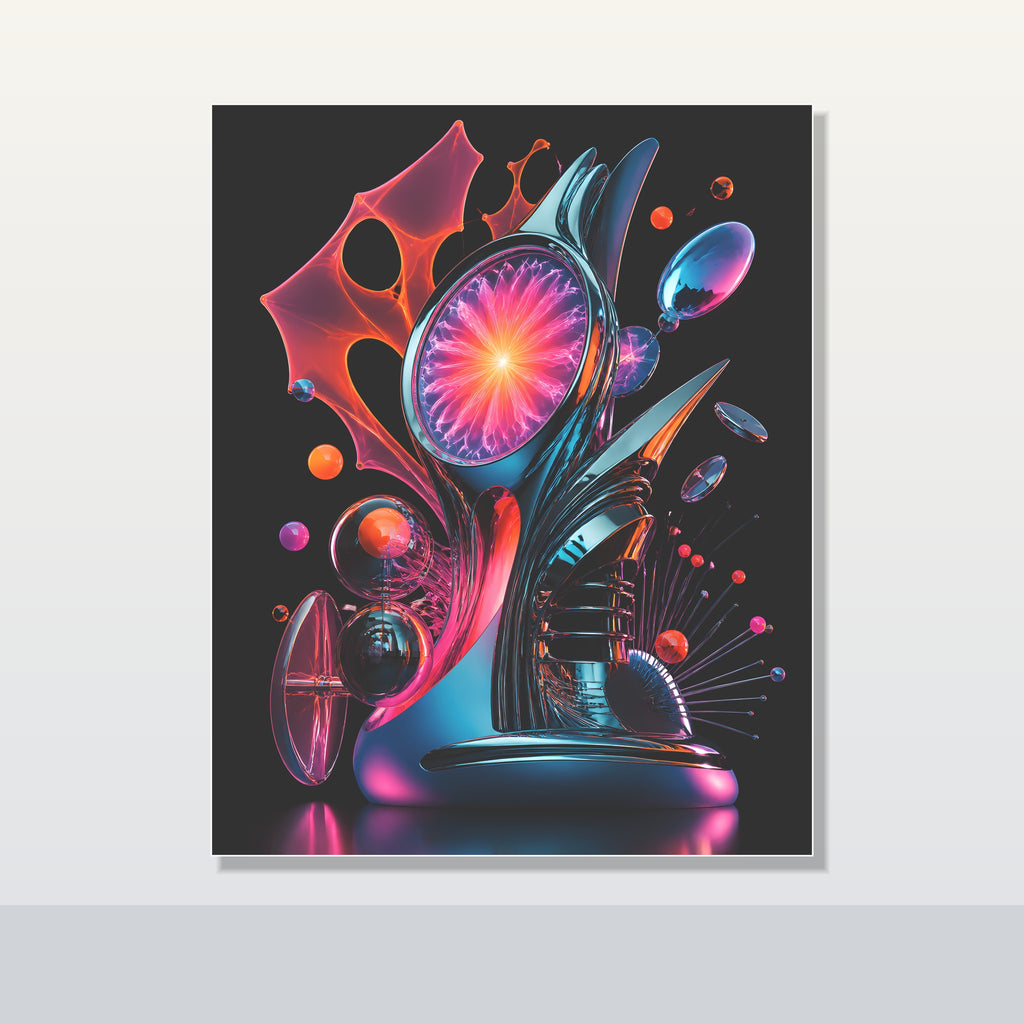 Retro Signal Bloom original KOSVYRE poster shown on a clean unframed display