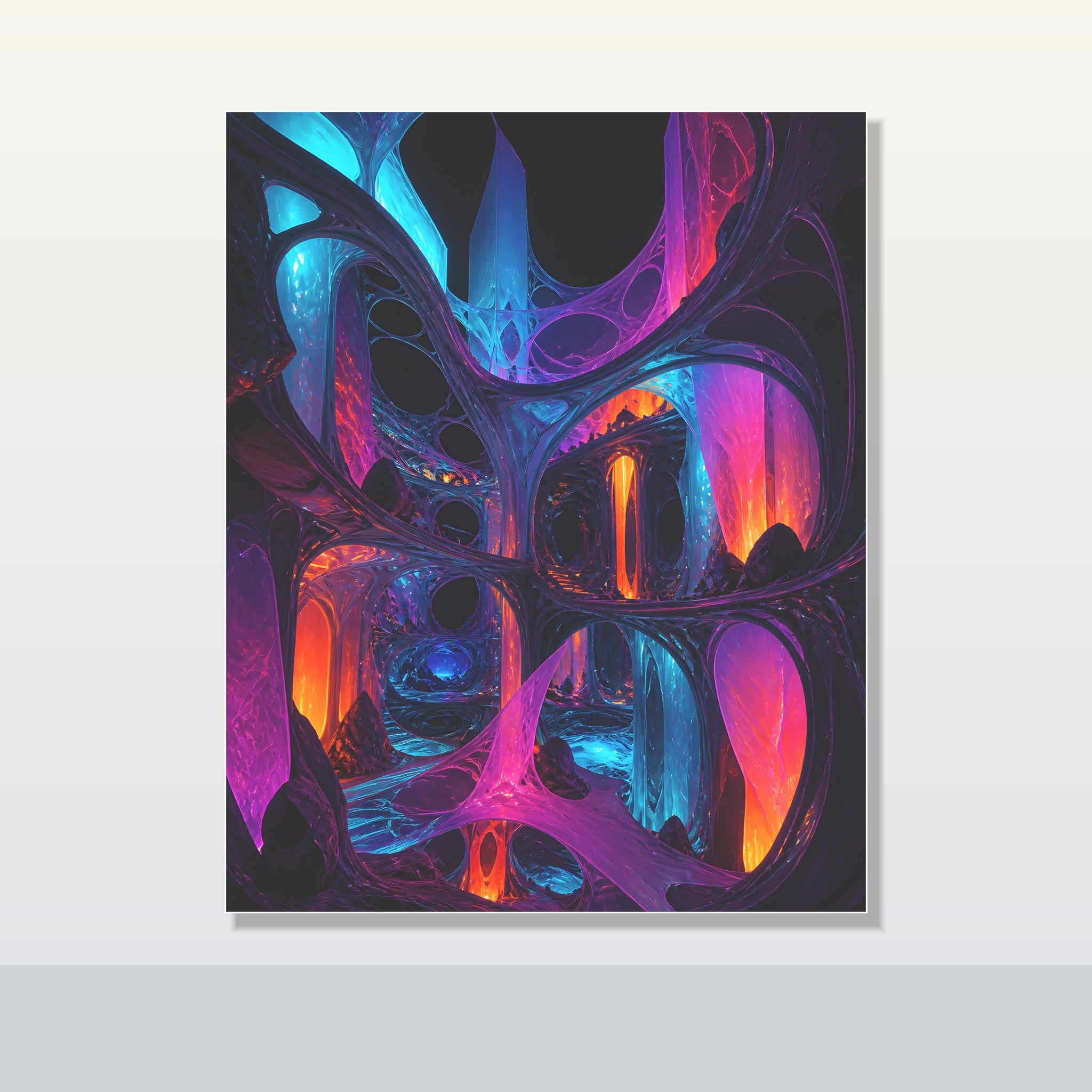 Rootless Atrium original KOSVYRE poster shown on a clean unframed display