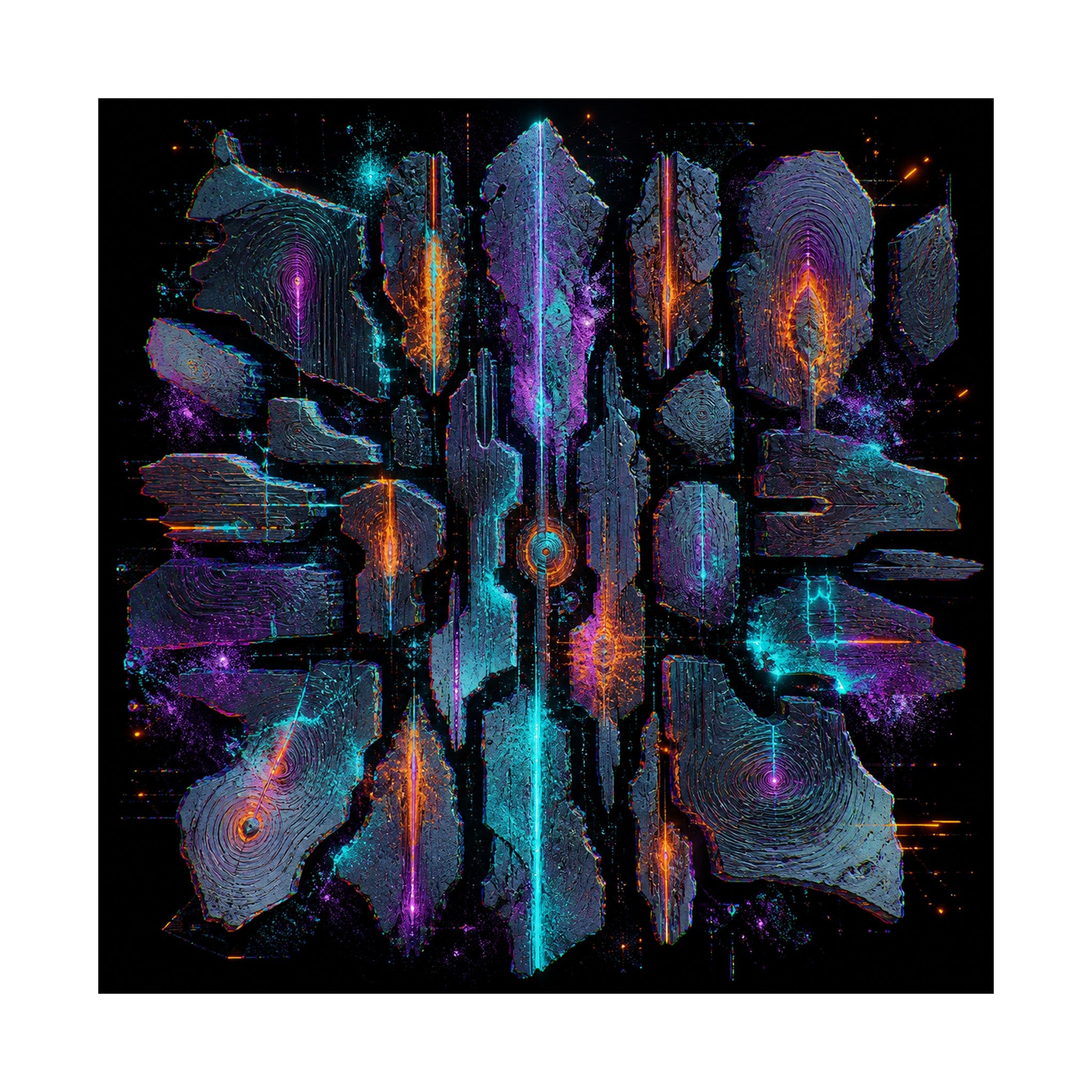 Signal Fossil Array original KOSVYRE art print shown on a clean white display