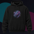 Signal Moss Protocol original KOSVYRE design on a black hoodie against a graphite studio background