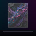 Signal Moss Protocol original KOSVYRE poster displayed in a dark psychedelic gallery setting