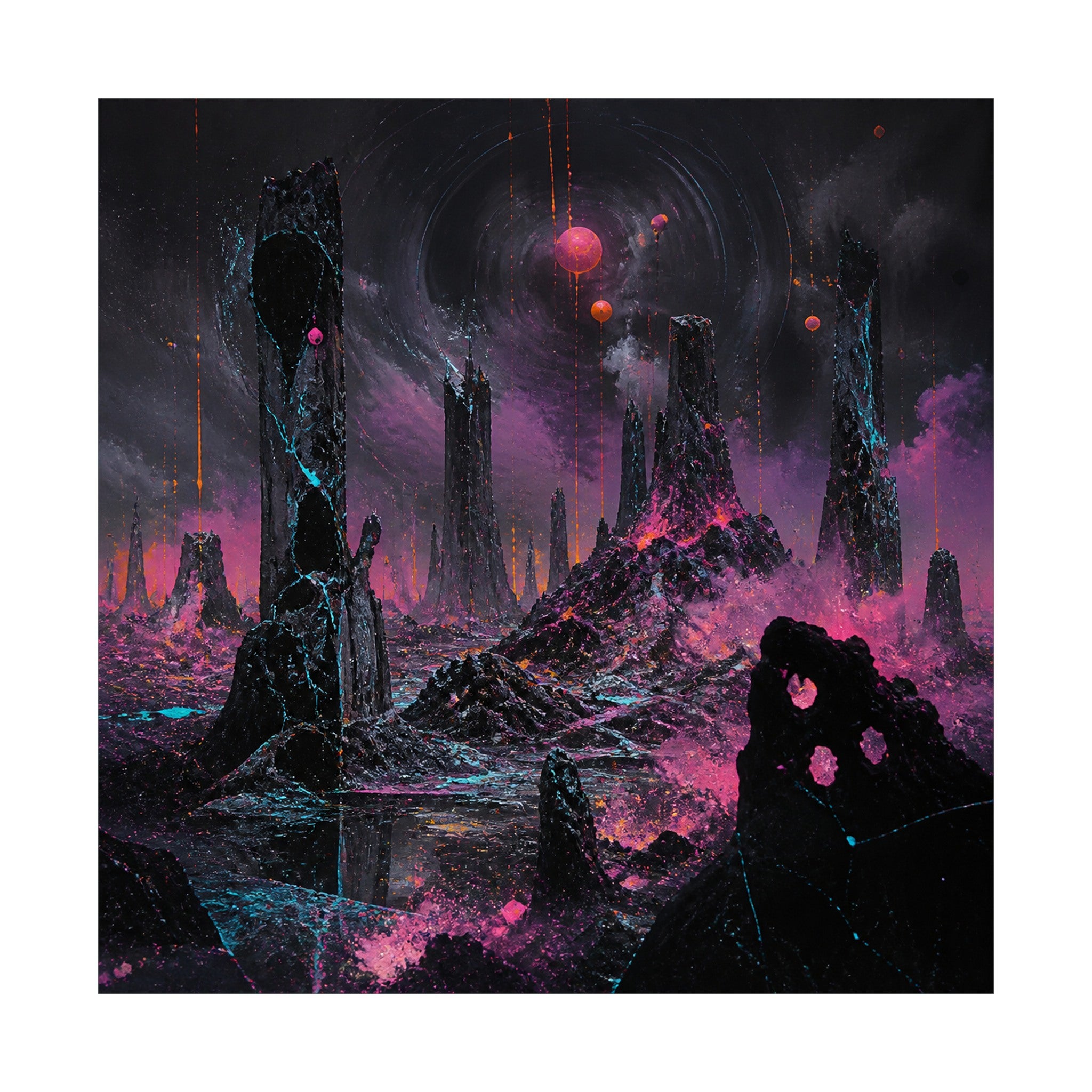 Signal Salt Ruins original KOSVYRE art print shown on a clean white display