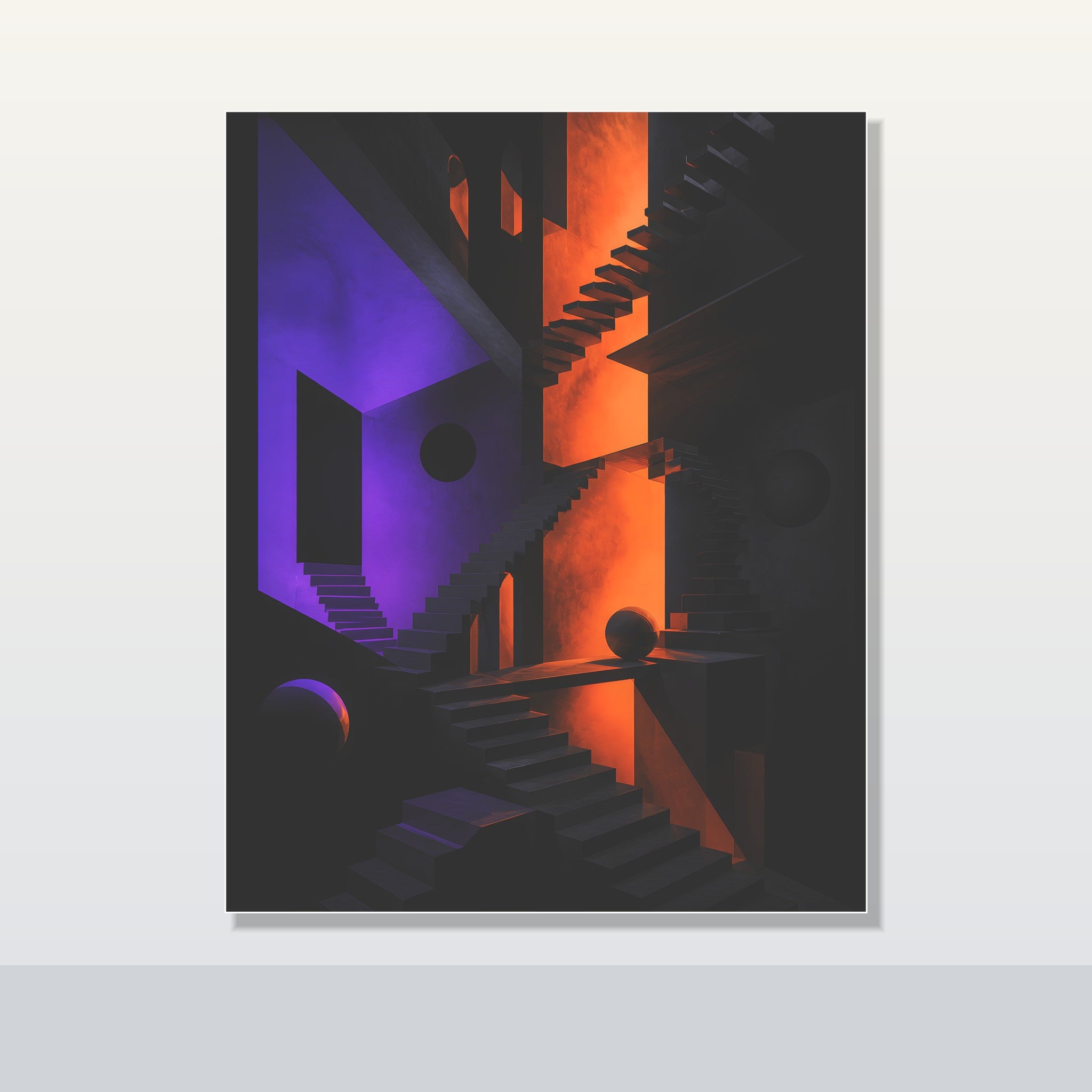 Silent Stairwell Vector original KOSVYRE poster shown on a clean unframed display