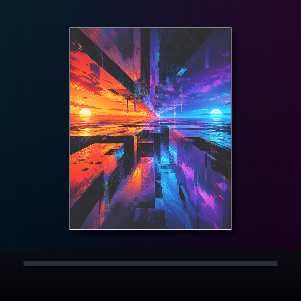 Silt of the Future original KOSVYRE poster displayed in a dark psychedelic gallery setting