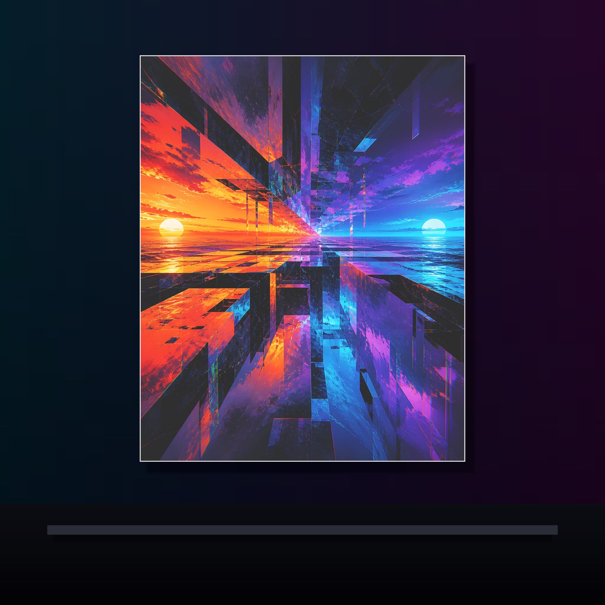Silt of the Future original KOSVYRE poster displayed in a dark psychedelic gallery setting