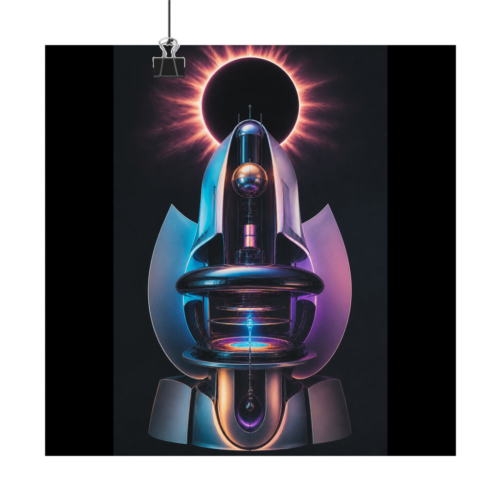 Soft Machine Eclipse original KOSVYRE art print displayed with binder clips