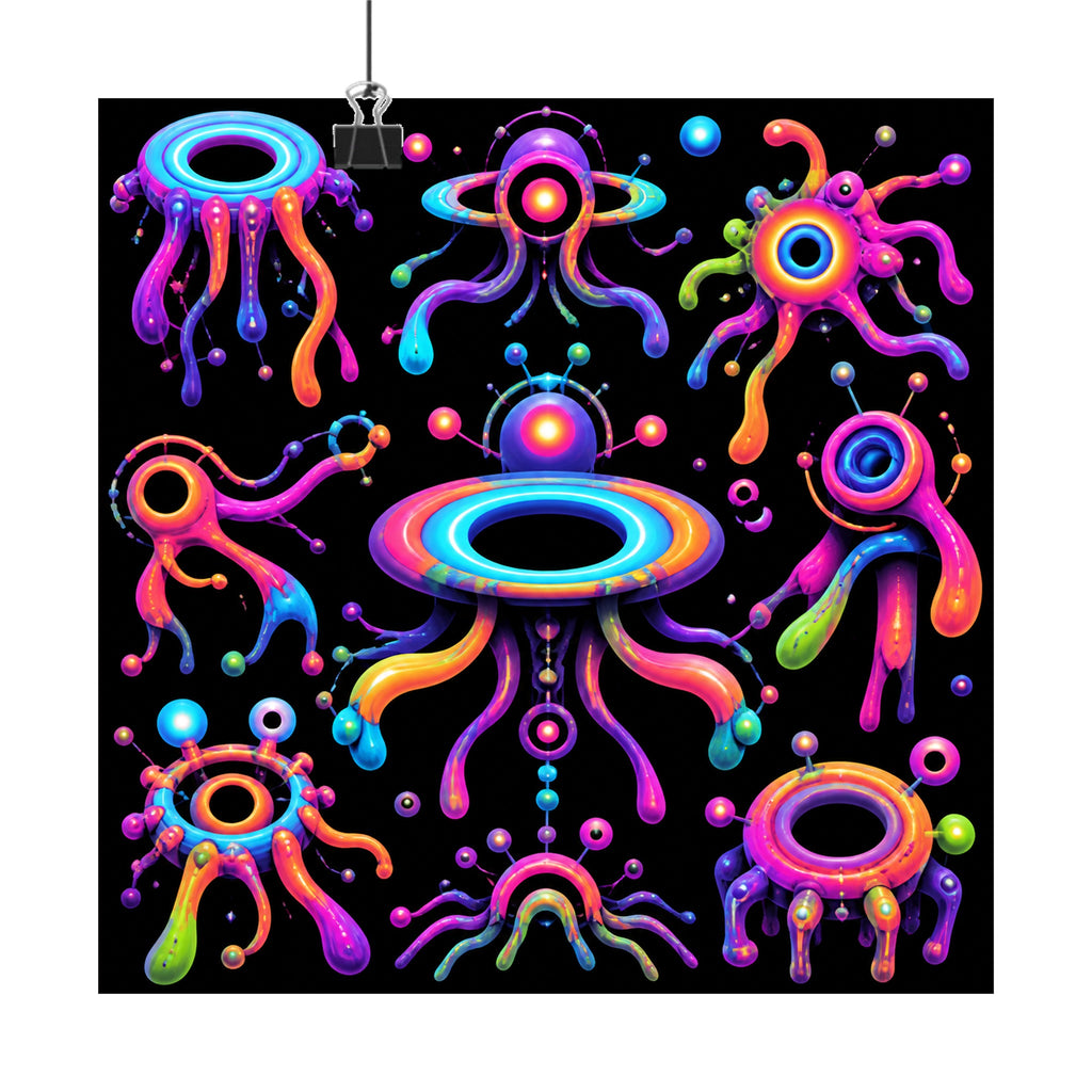 Soft Portal Zoology original KOSVYRE art print displayed with binder clips