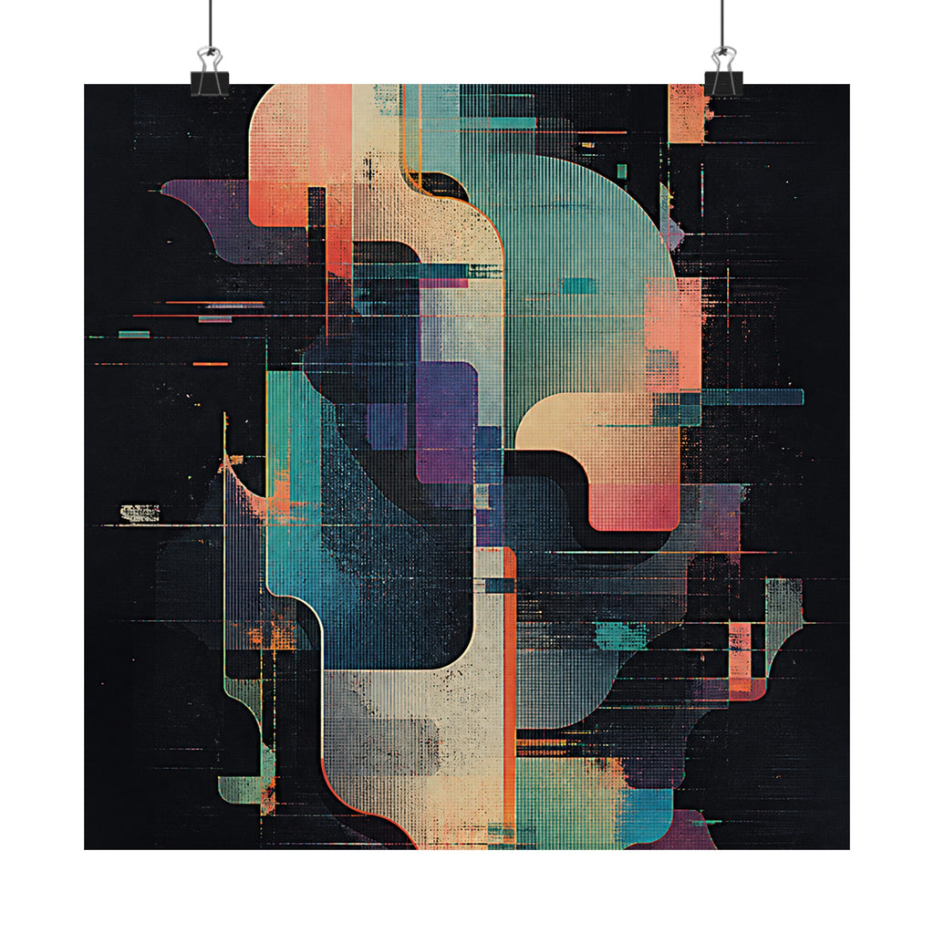 Soft Vector Ruin original KOSVYRE art print displayed with binder clips