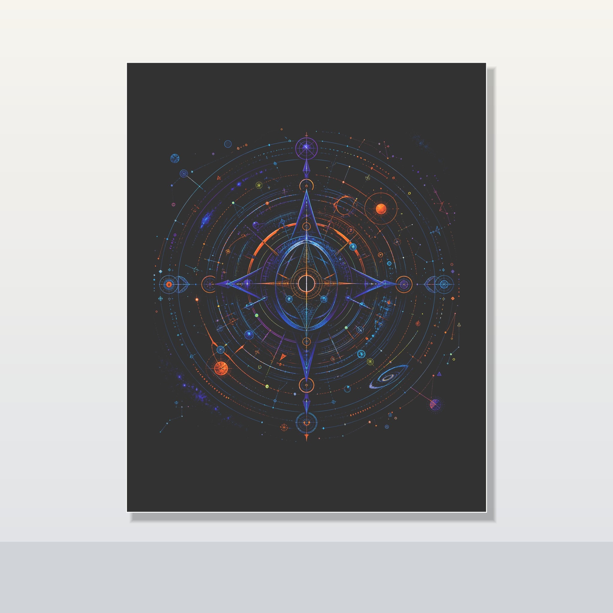 Spectral Cartography original KOSVYRE poster shown on a clean unframed display