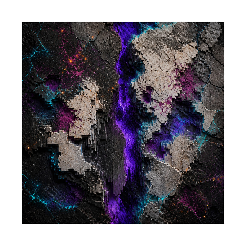 Static Limestone Memory original KOSVYRE art print shown on a clean white display