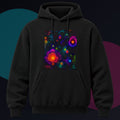 Thermal Bloom Archive original KOSVYRE design on a black hoodie against a graphite studio background