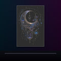 Threaded Moon Archive original KOSVYRE poster displayed in a dark psychedelic gallery setting
