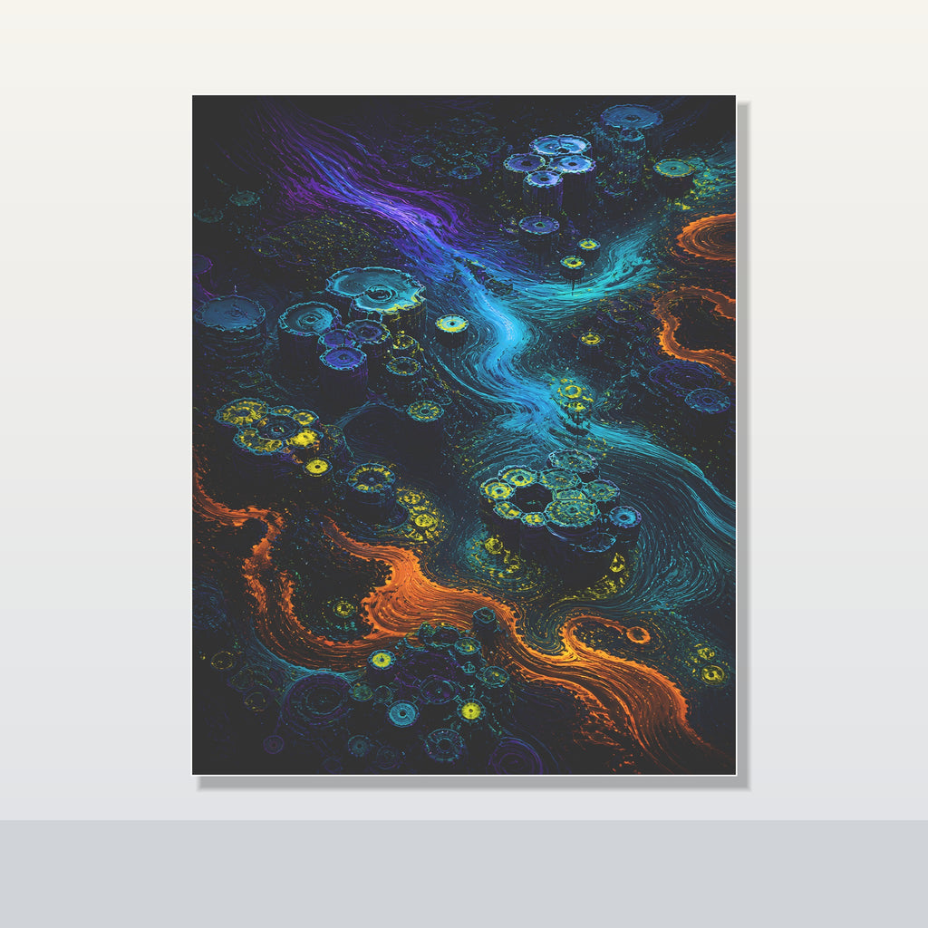 Tidal Syntax Basin original KOSVYRE poster shown on a clean unframed display