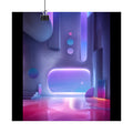 Ultraviolet Dream Terminal original KOSVYRE art print displayed with binder clips