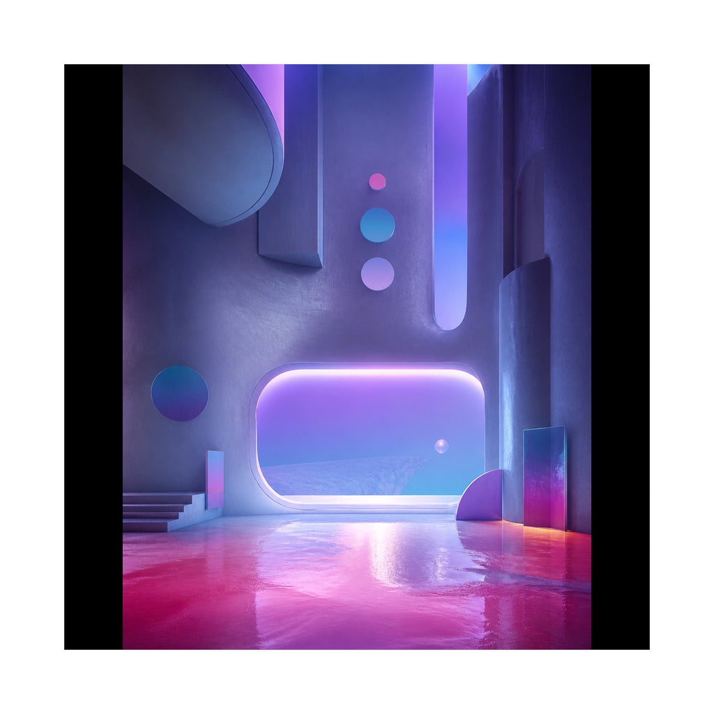 Ultraviolet Dream Terminal original KOSVYRE art print shown on a clean white display