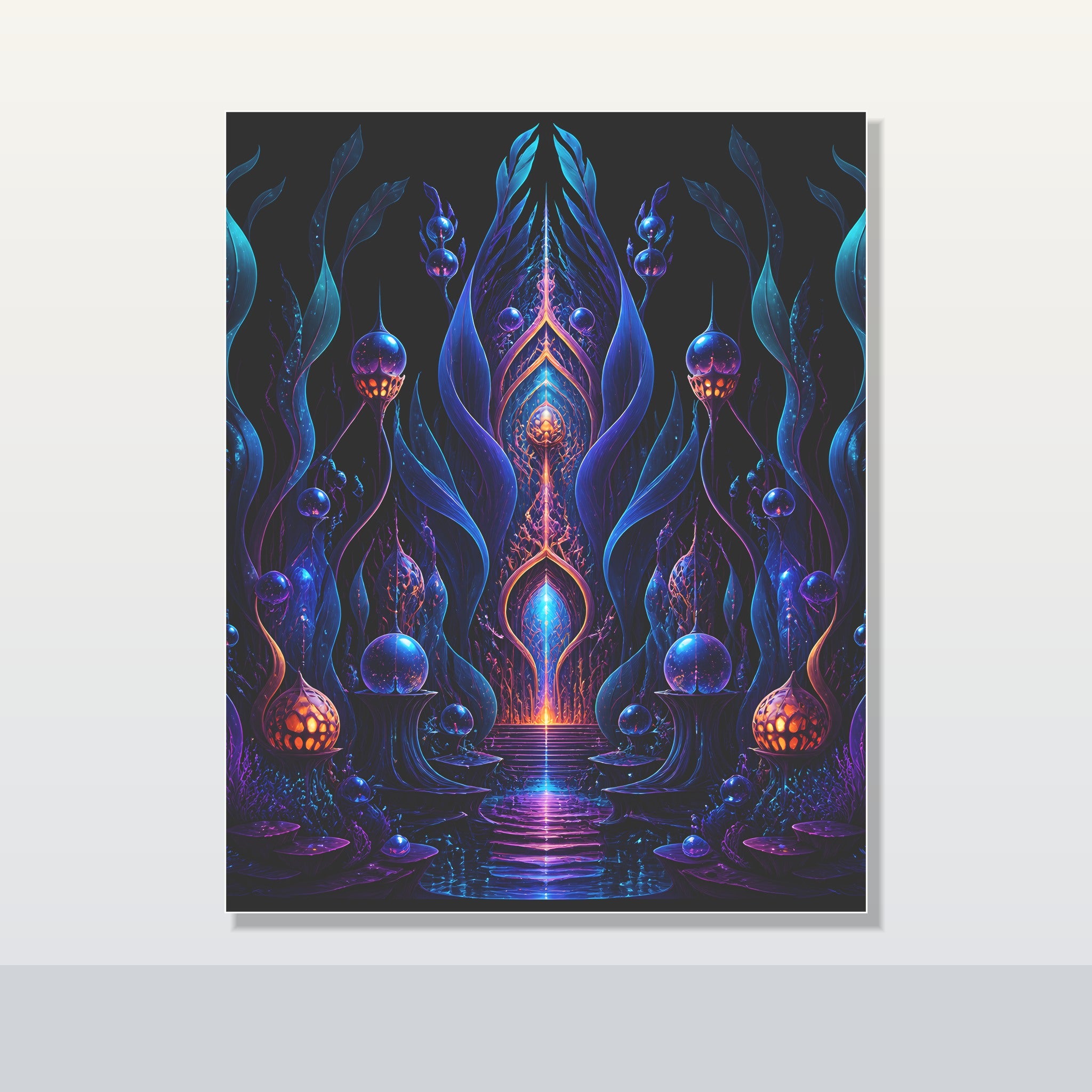 Ultraviolet Kelp Cathedral original KOSVYRE poster shown on a clean unframed display