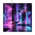 Ultraviolet Waiting Room original KOSVYRE art print displayed with binder clips