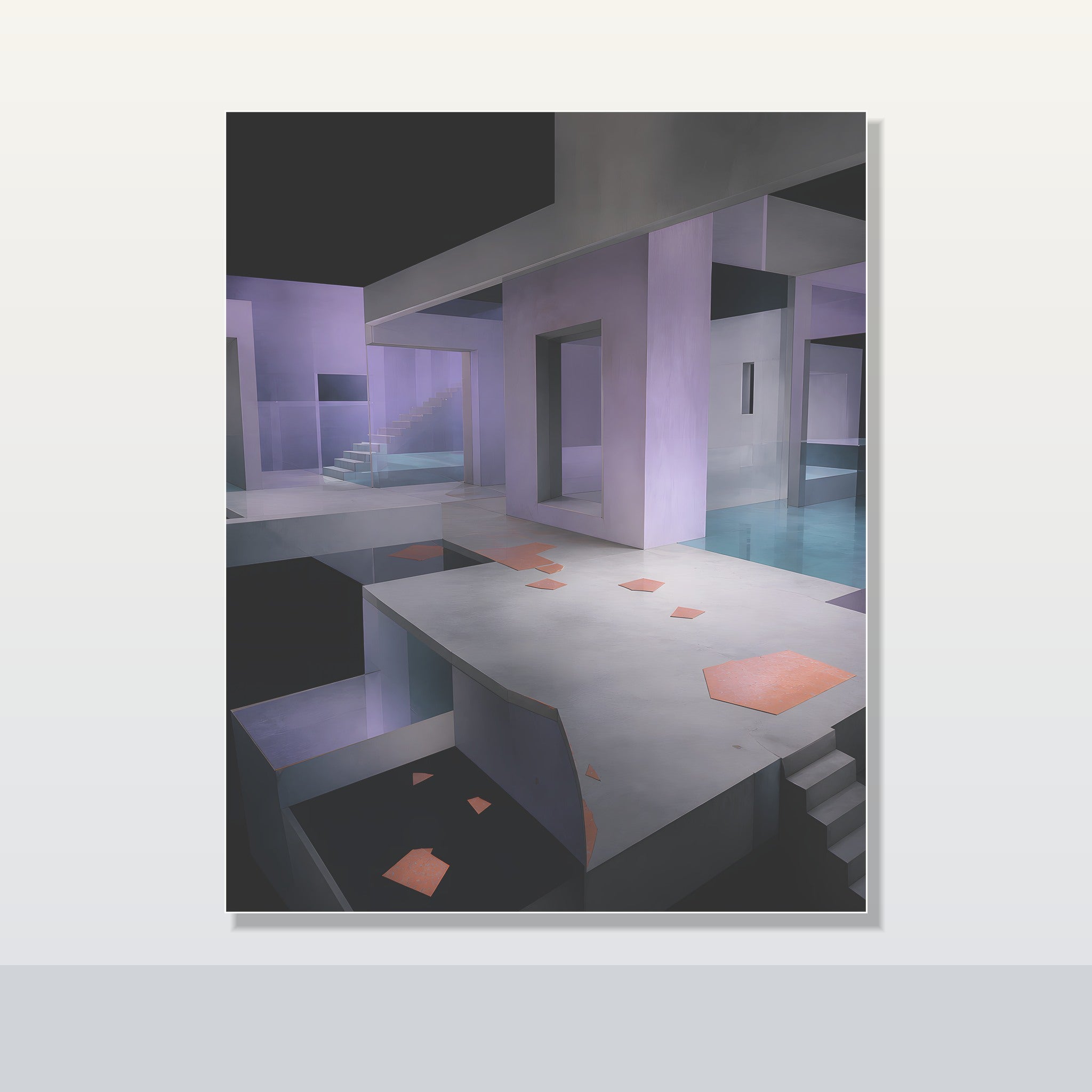 Vaporless Memory Hall original KOSVYRE poster shown on a clean unframed display