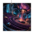 Velvet Circuit Amphitheater original KOSVYRE art print displayed with binder clips