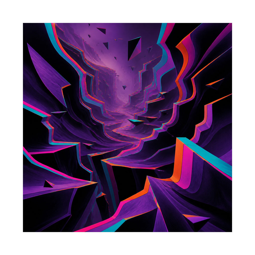 Velvet RGB Canyon original KOSVYRE art print shown on a clean white display