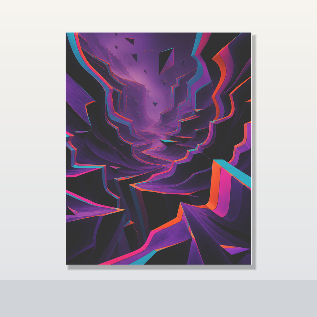 Velvet RGB Canyon original KOSVYRE poster shown on a clean unframed display