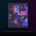 Velvet Static Memory original KOSVYRE poster displayed in a dark psychedelic gallery setting