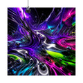 Violet Ferrofluid Garden original KOSVYRE art print displayed with binder clips