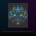 Weather Inside a Room original KOSVYRE poster displayed in a dark psychedelic gallery setting