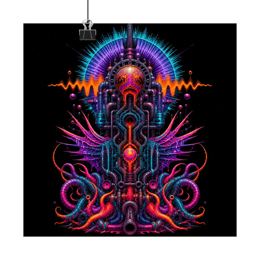 Wild Type Frequency original KOSVYRE art print displayed with binder clips