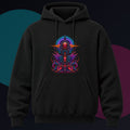 Wild Type Frequency original KOSVYRE design on a black hoodie against a graphite studio background
