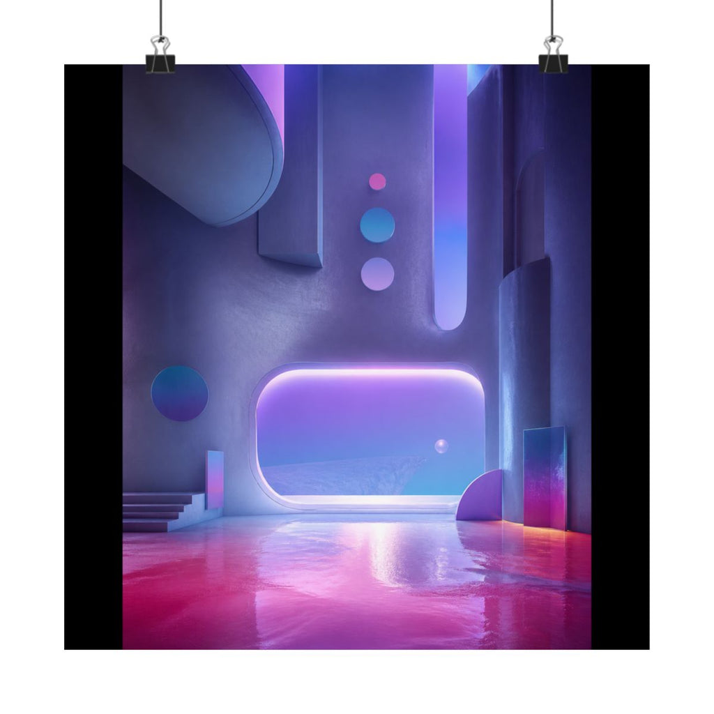Ultraviolet Dream Terminal KOSVYRE art print product mockup, alternate front view