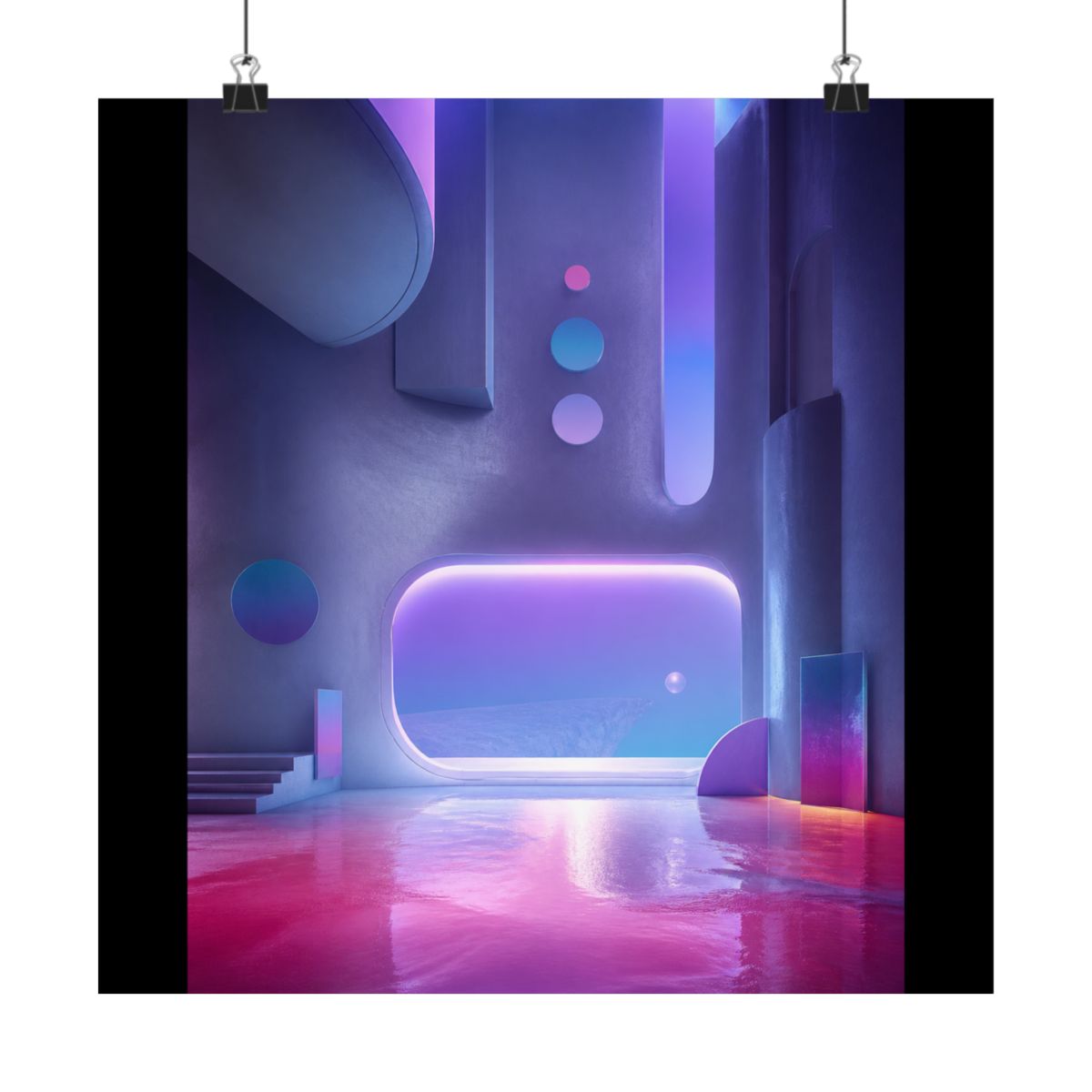 Ultraviolet Dream Terminal KOSVYRE art print product mockup, alternate front view
