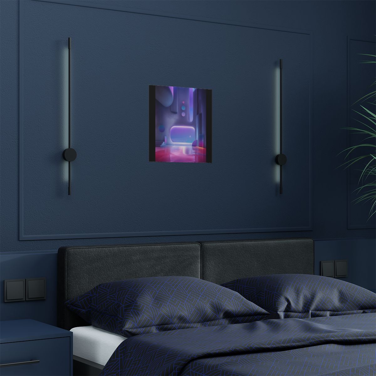 Ultraviolet Dream Terminal KOSVYRE art print product mockup, detail view