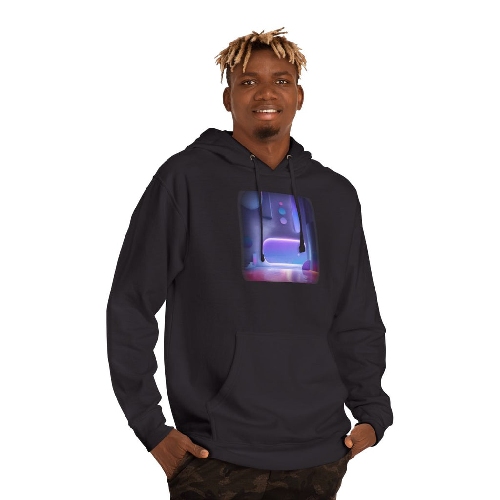 Ultraviolet Dream Terminal KOSVYRE hoodie product mockup, person 2 front view