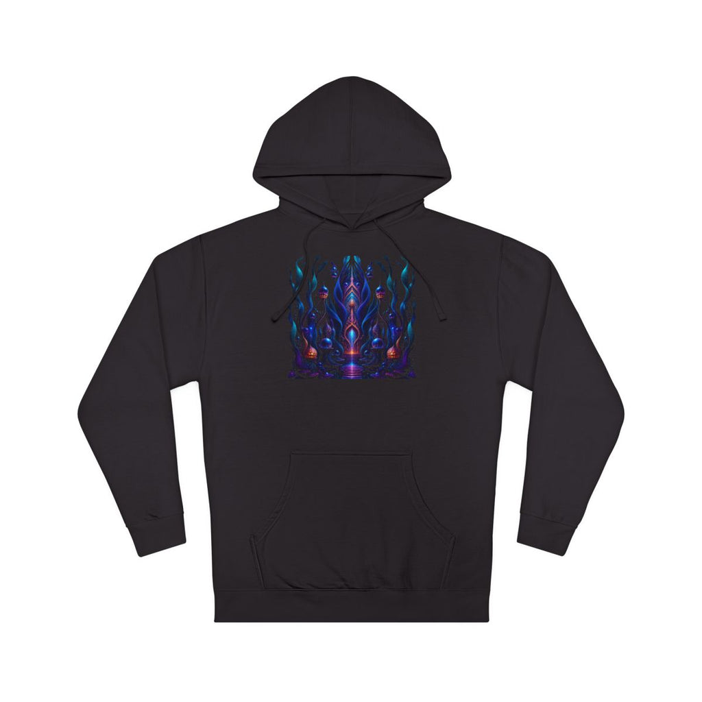 Ultraviolet Kelp Cathedral KOSVYRE hoodie product mockup, front view