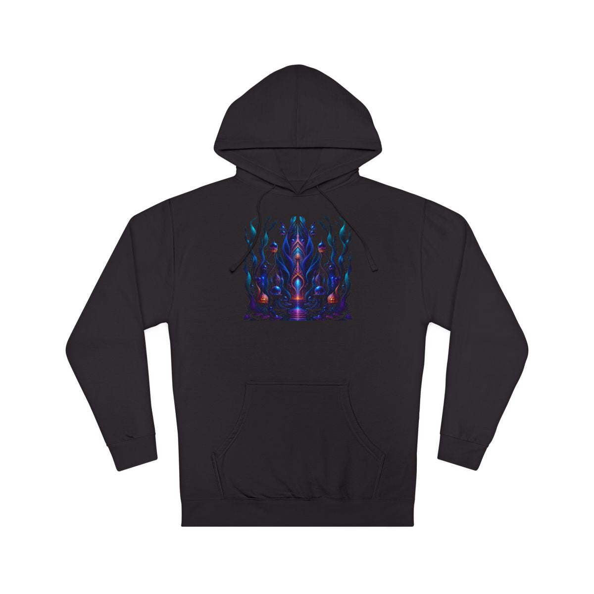 Ultraviolet Kelp Cathedral KOSVYRE hoodie product mockup, front view