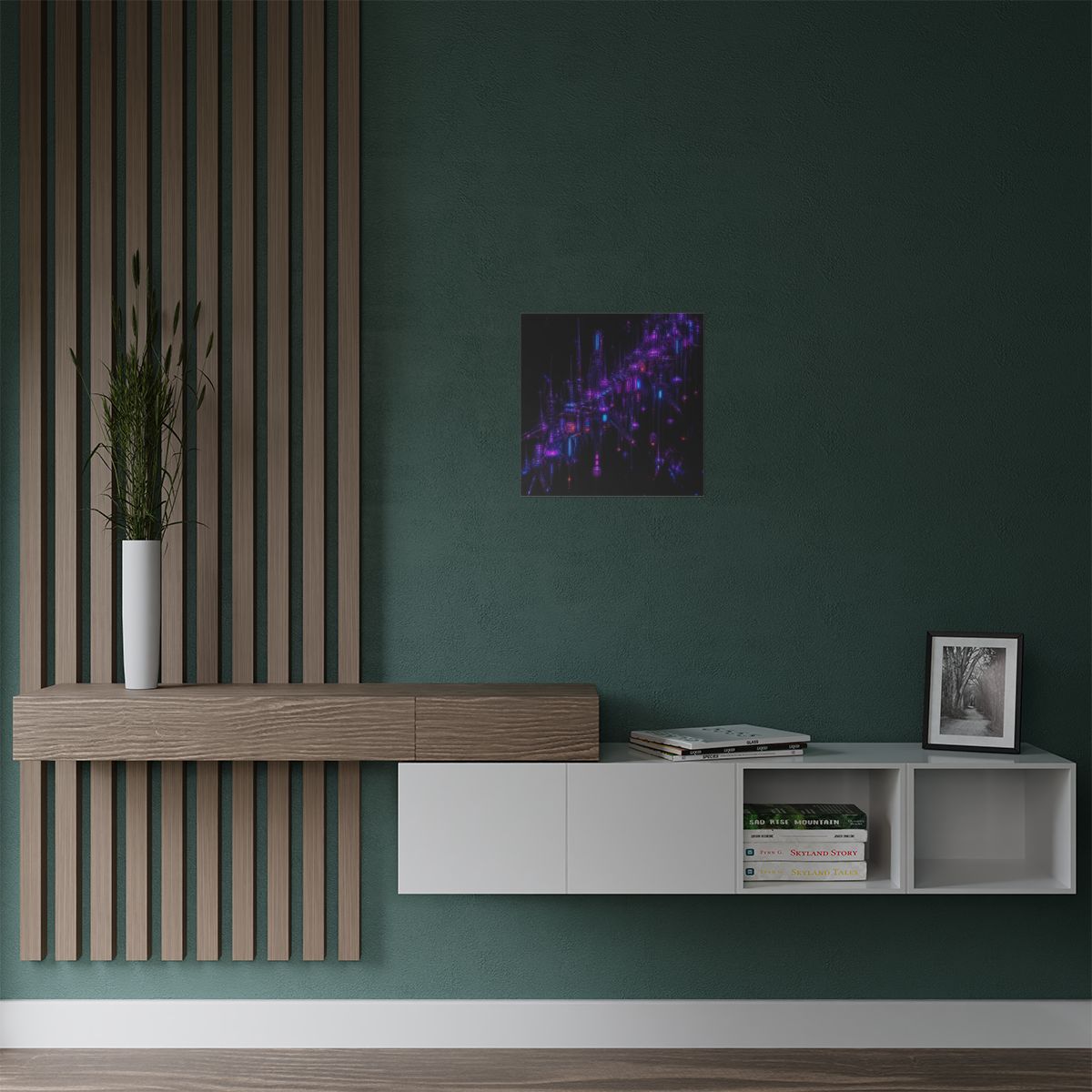 Ultraviolet Rookery KOSVYRE art print product mockup, alternate view