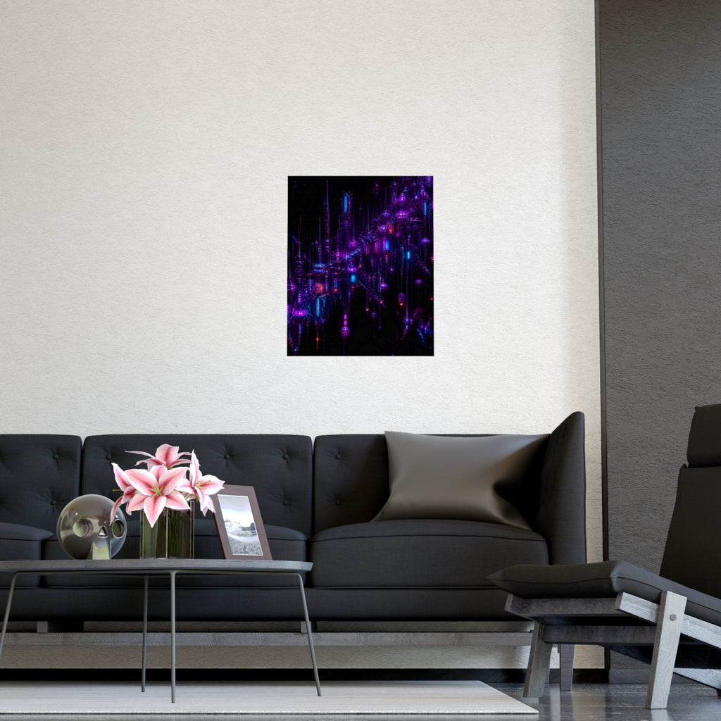 Ultraviolet Rookery KOSVYRE poster product mockup, detail view