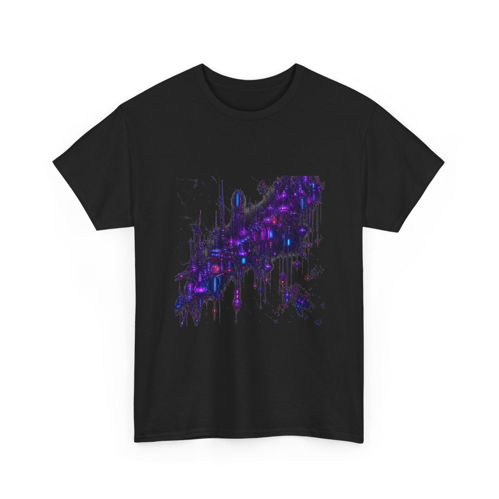 Ultraviolet Rookery KOSVYRE graphic tee product mockup, alternate front view