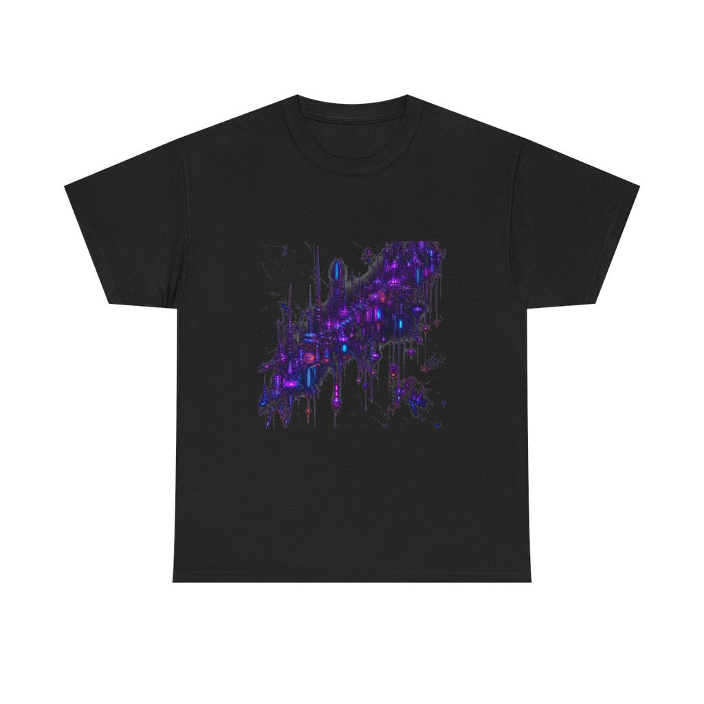 Ultraviolet Rookery KOSVYRE graphic tee product mockup, front view